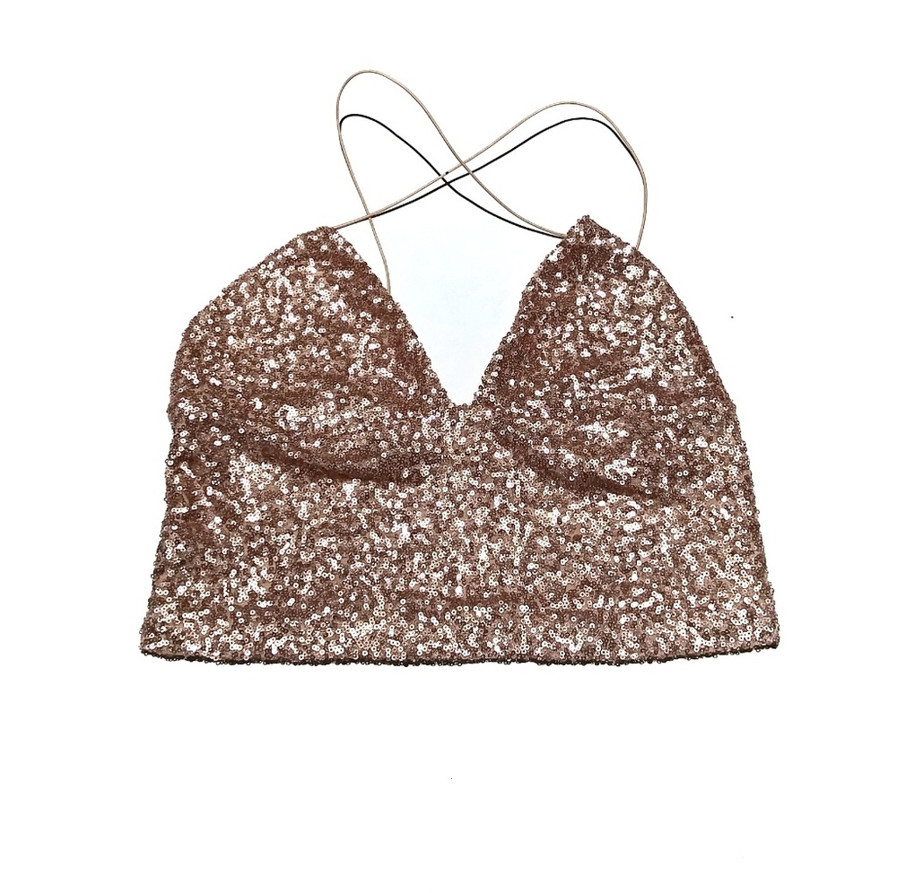 🆕🌴 URBAN OUTFITTERS | Champagne Sequin Crop Top